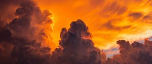 Preview wallpaper sunset, clouds, sky, horizon