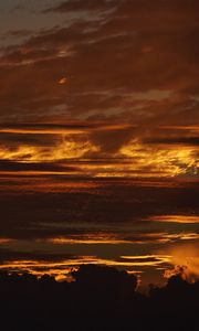 Preview wallpaper sunset, clouds, sky, dark