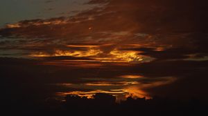 Preview wallpaper sunset, clouds, sky, dark