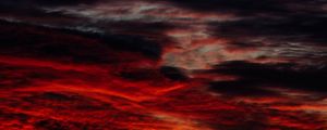 Preview wallpaper sunset, clouds, sky, dark, dusk