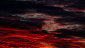Preview wallpaper sunset, clouds, sky, dark, dusk