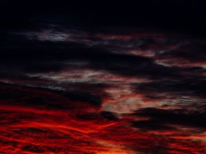Preview wallpaper sunset, clouds, sky, dark, dusk