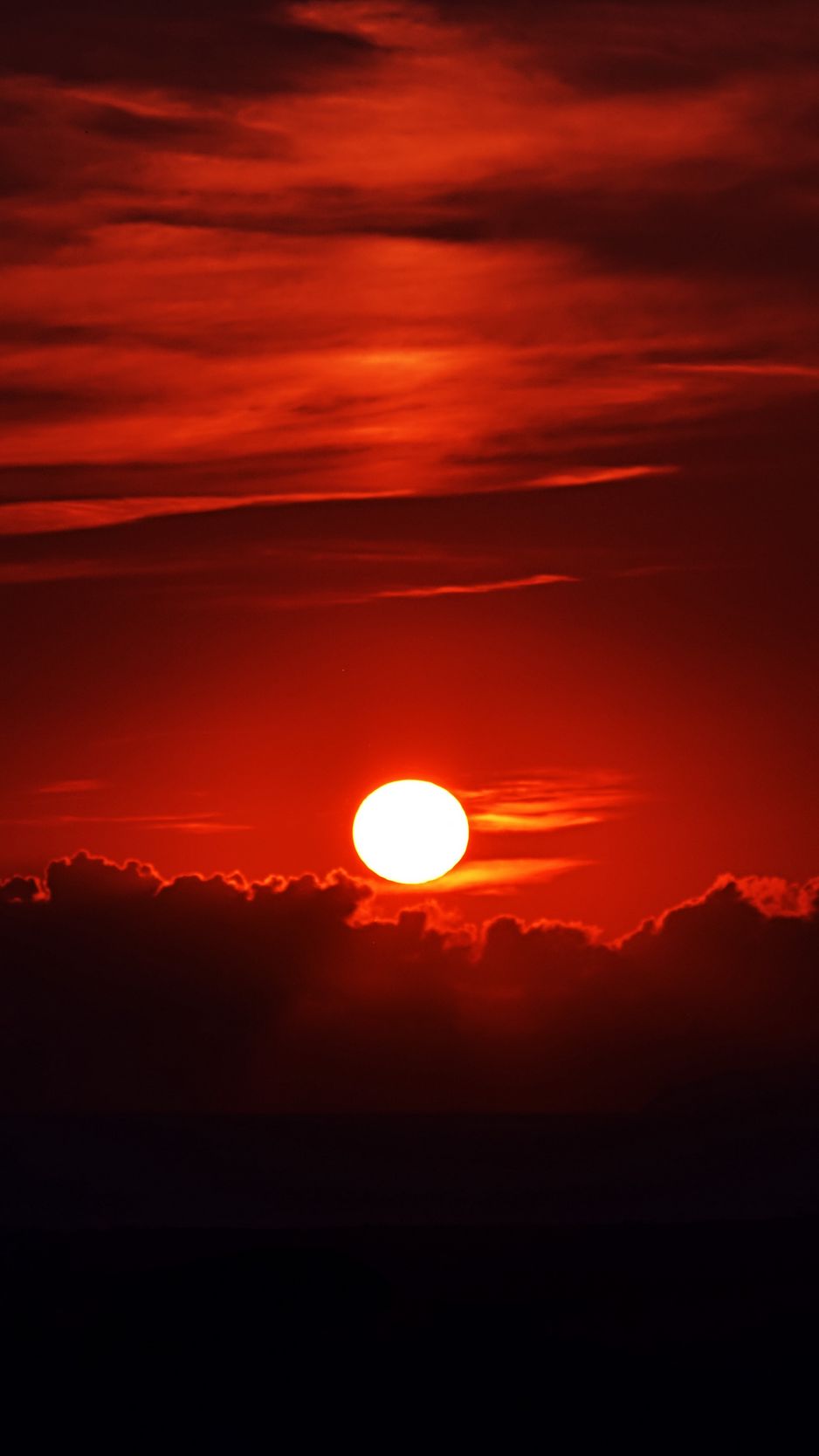 Download wallpaper 938x1668 sunset, dark, sky, sun, dusk iphone 8 ...