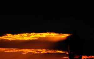 Preview wallpaper sunset, dark, sky, clouds