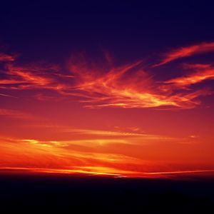 Preview wallpaper sunset, dark, twilight, sky, clouds