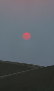 Preview wallpaper sunset, desert, sun, evening