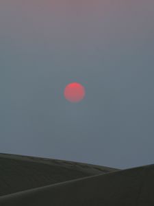 Preview wallpaper sunset, desert, sun, evening