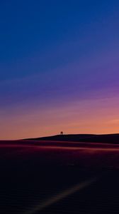 Preview wallpaper sunset, dunes, silhouettes, sand, horizon, australia