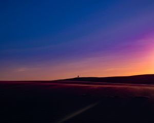 Preview wallpaper sunset, dunes, silhouettes, sand, horizon, australia