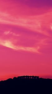Preview wallpaper sunset, dusk, dark, sky, pink