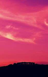 Preview wallpaper sunset, dusk, dark, sky, pink