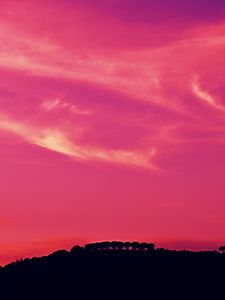 Preview wallpaper sunset, dusk, dark, sky, pink