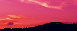 Preview wallpaper sunset, dusk, dark, sky, pink