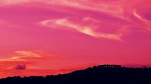 Preview wallpaper sunset, dusk, dark, sky, pink