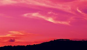 Preview wallpaper sunset, dusk, dark, sky, pink