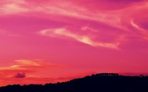 Preview wallpaper sunset, dusk, dark, sky, pink