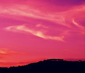 Preview wallpaper sunset, dusk, dark, sky, pink