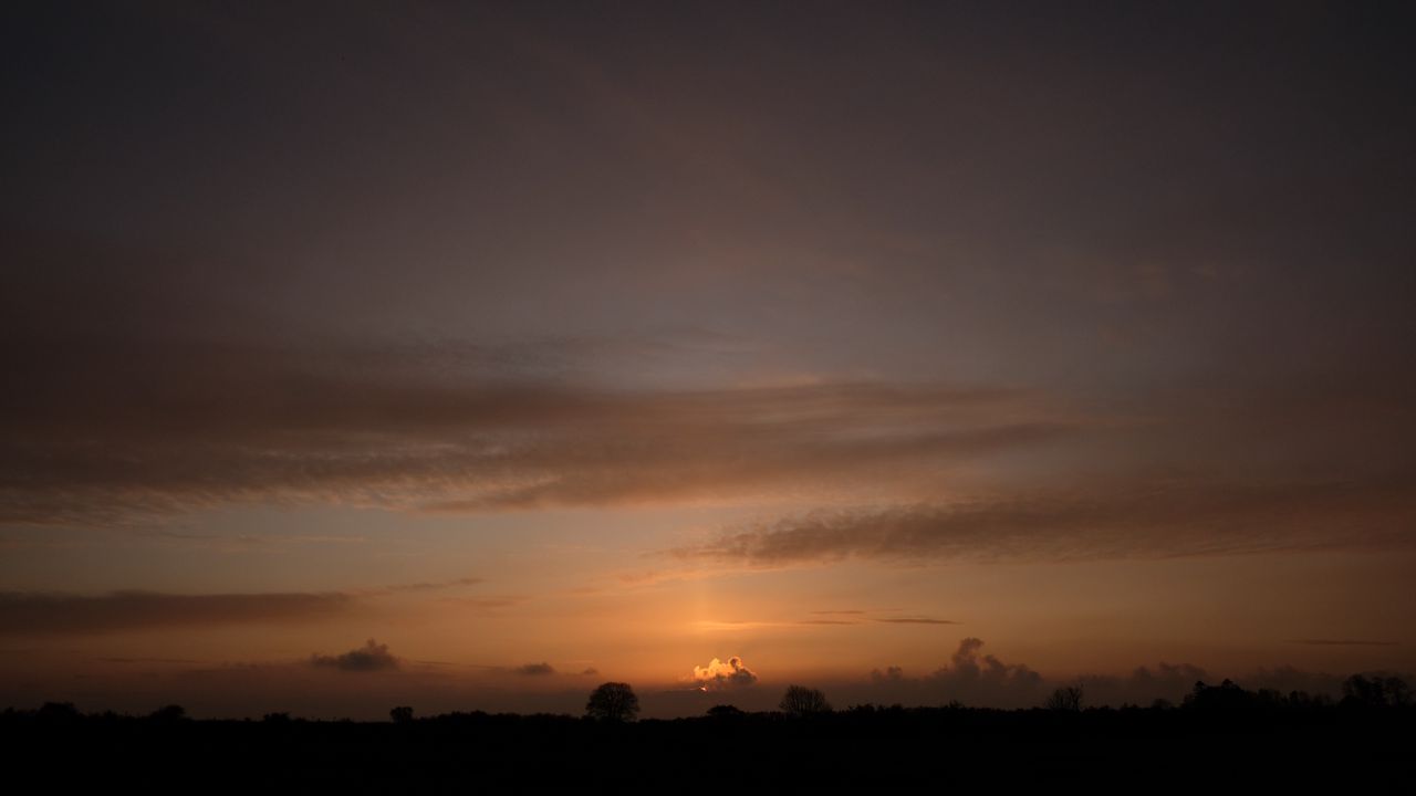 Wallpaper sunset, dusk, dark, horizon, landscape
