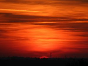 Preview wallpaper sunset, dusk, sky, clouds, sun