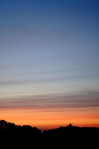 Preview wallpaper sunset, dusk, trees, silhouette, night