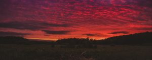 Preview wallpaper sunset, field, sky, beautiful landscape