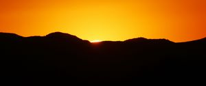 Preview wallpaper sunset, hills, dusk, dark, evening