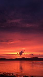 Preview wallpaper sunset, horizon, bay, lough swilly, buncrana, ireland