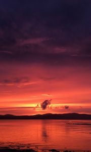 Preview wallpaper sunset, horizon, bay, lough swilly, buncrana, ireland