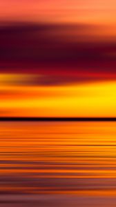 Preview wallpaper sunset, horizon, blur, water, sky