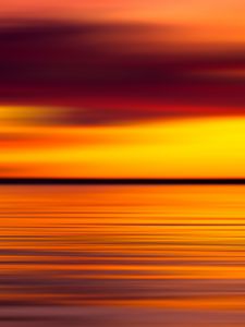 Preview wallpaper sunset, horizon, blur, water, sky