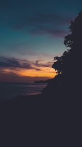 Preview wallpaper sunset, horizon, dark