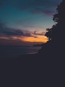 Preview wallpaper sunset, horizon, dark