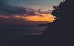 Preview wallpaper sunset, horizon, dark
