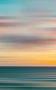 Preview wallpaper sunset, horizon, long exposure, blurred, gradient