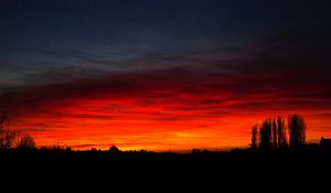 Preview wallpaper sunset, horizon, night, starry sky, mainz, germany