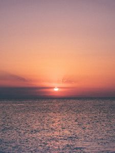 Preview wallpaper sunset, horizon, sea