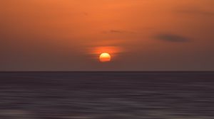 Preview wallpaper sunset, horizon, sea, blur