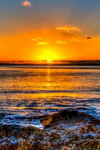 Preview wallpaper sunset, horizon, sea, surf, hawaii, ocean