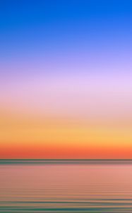 Preview wallpaper sunset, horizon, sea, minimalism, sky