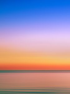 Preview wallpaper sunset, horizon, sea, minimalism, sky