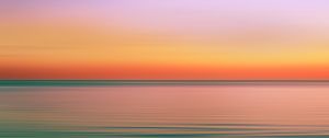 Preview wallpaper sunset, horizon, sea, minimalism, sky