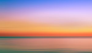 Preview wallpaper sunset, horizon, sea, minimalism, sky