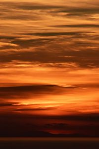 Preview wallpaper sunset, horizon, sea, clouds, dark, twilight