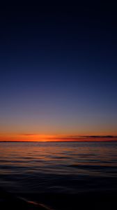 Preview wallpaper sunset, horizon, sea, night, sky