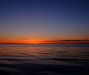 Preview wallpaper sunset, horizon, sea, night, sky
