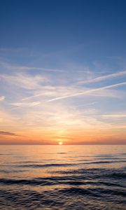 Preview wallpaper sunset, horizon, sea, sun, sky
