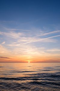 Preview wallpaper sunset, horizon, sea, sun, sky