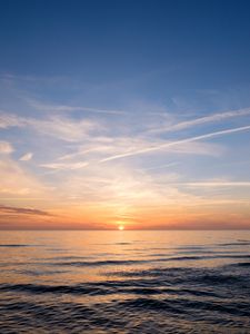 Preview wallpaper sunset, horizon, sea, sun, sky