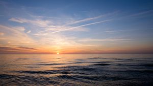 Preview wallpaper sunset, horizon, sea, sun, sky