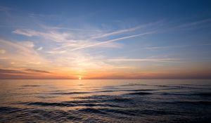 Preview wallpaper sunset, horizon, sea, sun, sky